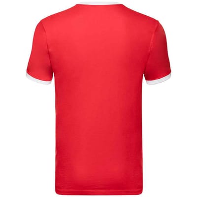 Fruit of the Loom Heren Ringer Contrast T-shirt (Rood/Wit)