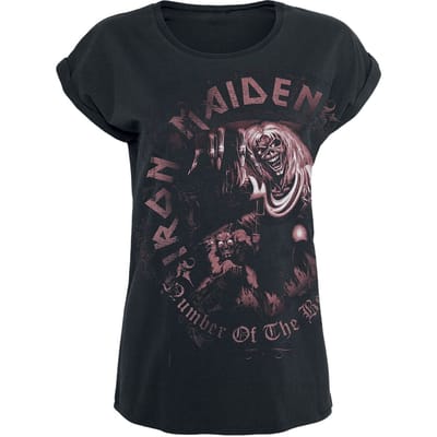 Iron Maiden T-shirt - Number Of The Beast - S tot 5XL - voor Vrouwen - zwart-used look
