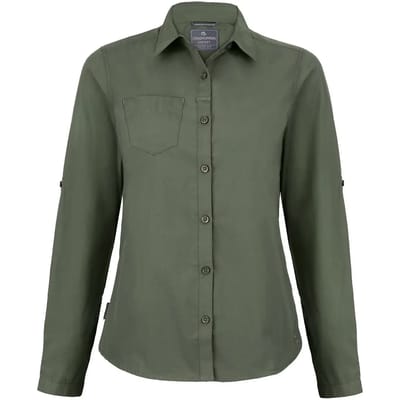 Dames shirt van gerecycled polyester met lange mouwen Craghoppers