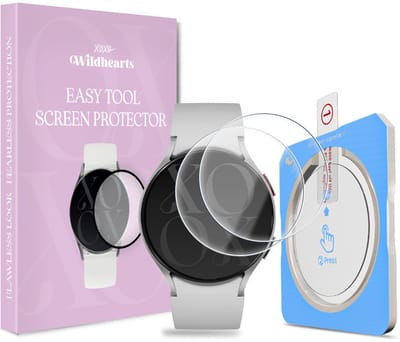 xoxo Wildhearts screenprotector geschikt voor Samsung Galaxy Watch 6 - 44mm - Gehard glas - Beschermglas - Duopack - Glasplaatje - Eenvoudig te installeren met one-click tool - 2 stuks