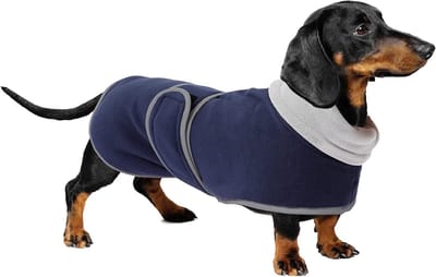 Warm Thermisch Gevoerd Dackel Jacket voor de Winter, Hondenkleding met Fleece Voering en Verstelbare Bandjes - Ideaal voor Buitenactiviteiten - M