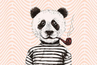 Fotobehang ModernPanda2 DD118200 A.S. Création Atelier 47 | 3D Fotobehang