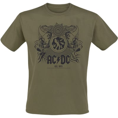 AC/DC T-shirt - Black Ice - S tot 4XL - voor Mannen - olijf