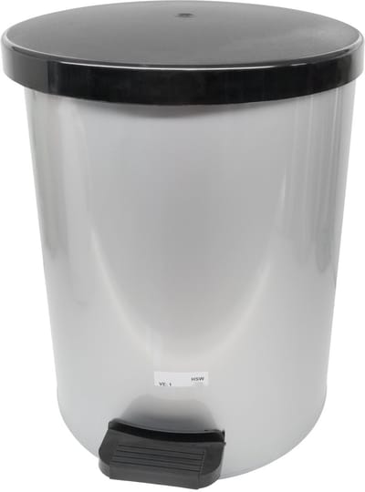 Pedaalemmer - Afvalbak - Badkamer Hygiëne - Inzetstuk Decoratie - 12 Liter - Wit