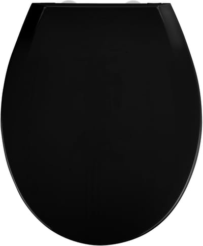 Unyqoos® Zwarte toiletbril met softclose en eenvoudig te bevestigen hygiënische clip