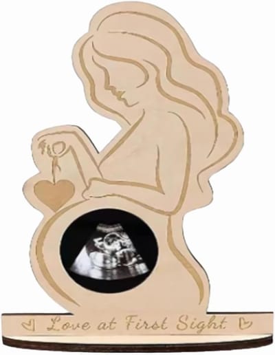 Ultrasoon Frame Zwangerschap, Houten Fotolijst voor Zwangere Vrouwen, Fotolijstje voor Aanstaande Moeder, Geschikt voor Aanstaande Moedercadeaus, Babyborrels, Kraamcadeaus