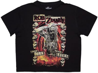 Rob Zombie - Born To Go Insane Crop top - S - Zwart