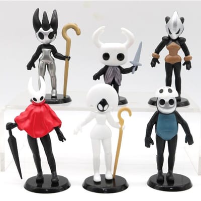 Jeu Hollow Knight 2 Figurine Anime Silksong Hollow Knight Figurine d'Action Jouet Modèle en PVC Poupée Cadeau pour Fans black