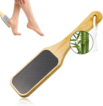 Voetrasp - Eeltverwijderaar - Voetverzorging - Nanoglas materiaal - 28 cm - Zwart houtkleur