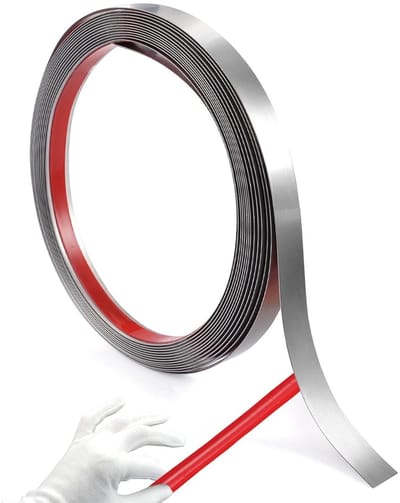 Flexibele RVS Wandstrip 5M x 10MM - Waterdichte Zelfklevende Mouldings voor Decoratie, Haarden en Spiegels