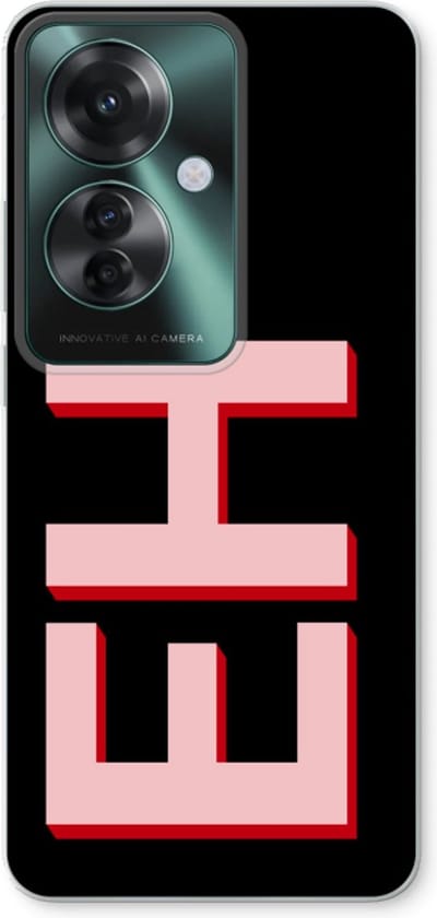 Gepersonaliseerd - Case Company® - Hoesje geschikt voor Oppo Reno 11 F hoesje - Monogram - Soft Cover Telefoonhoesje - Bescherming aan alle Kanten en Schermrand