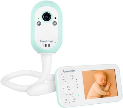 Draagbare Babyfoon - Baby Monitor - Baby in de gaten houden - 30-uurs batterijduur - 300 m bereik - Blauw