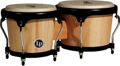 Latin Percussion Aspire Bongos LPA601-AW, 6 3/4" + 8", Natural Wood #AW - Bongo
