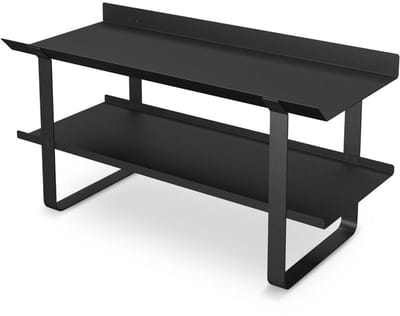 Gorillz Layer Schoenenbank met Opbergruimte - Zwart - Industrieel Schoenenrek 80 cm - Zwart Metaal - 2 Lagen - Geschikt voor 8 Paar - Modern Design