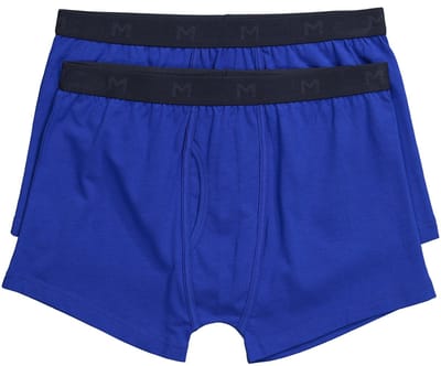 Men Plus - Heren - Heupbroek FLEXLASTIC® buikfit set van 2 onderbroek - Kobaltblauw - Maat 3XL