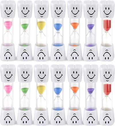 Tandenpoetsen Timer Set voor Kinderen - 14 Stuks Zandlopers voor Gezonde Tanden en Leuke Activiteiten