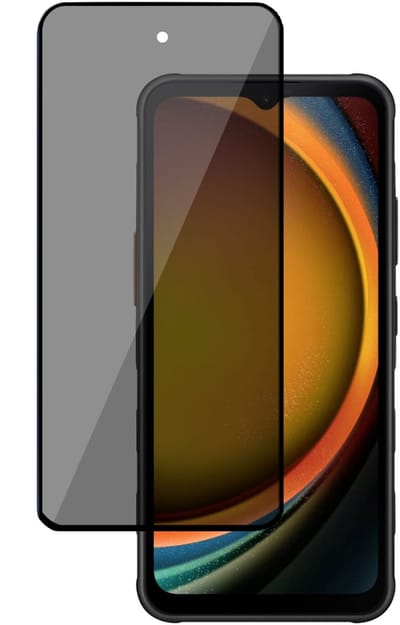 TechNow Privé Screenprotector geschikt voor Samsung Galaxy Xcover 7 / Xcover 7 Pro Screenprotector - Privacy Beschermglas - Rounded - Privacy Proteqt+