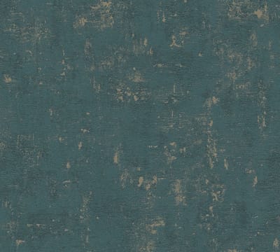 BETONLOOK BEHANG | Industrieel - Petrol Goud - A.S. Création Jade 2