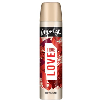 Impulse Body Spray Deodorant True Love Gemaakt met een Mix van Natuurlijke Geuren 75ml