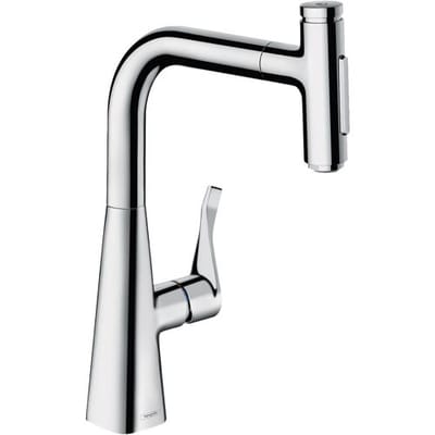 Hansgrohe Metris Select M71 single lever kitchen mixer 240, pull-out shower, 2jet, 73822000