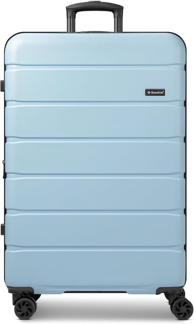 Saxoline Miami 4 wielen Trolley L 75 cm met uitbreidingsplooi - Harde bagage - TSA slot - light blue