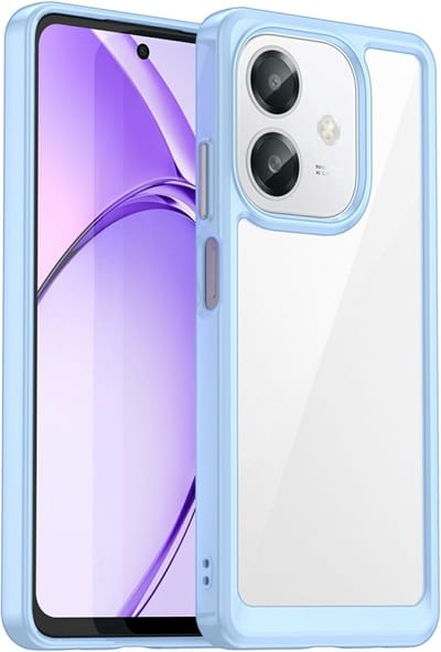Coverup Hoesje - Geschikt voor OPPO A40 / A40m / A60 5G Hoesje - Coverup Transparant ShockProof TPU Back Cover - Lichtblauw