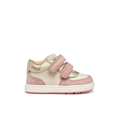 GEOX BIGLIA PEUTER Sneakers - LICHT IVOOR/ANTIEK ROZE - Maat 26