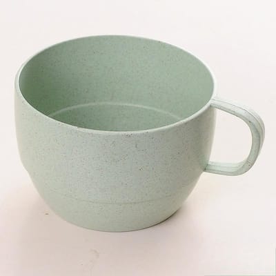 Plastic theekop in Scandinavische stijl Koffie Thee Melk Drinkbeker Milieuvriendelijk Herbruikbaar Tarwestro Beker Reis Badkamer Tandenborstelbeker groen