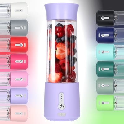 Smoothie Maker Blender To Go - Blender voor Smoothies - Gezond Onderweg - USB-C Oplaadbaar - 500ml - Licht Paars - Lavendel
