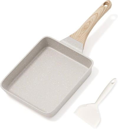 Antiaanbaklaag Tamagoyaki Omeletpan met Granietcoating voor Inductie - Eierpan en Pannenkoekenpan