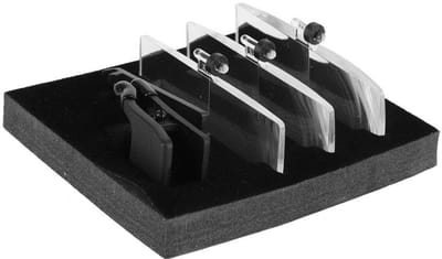 Dailygoods- Vergrootglas met clip - 1,5x/2,5x/3,5x vergroting - kunststof behuizing - robuust/durable - geschikt voor elektronica/schoonheid - extreem dicht zicht - Loep