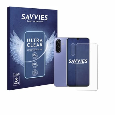 Savvies - Screenprotector voor Samsung Galaxy F17 (Voor+Camera) - Folie Beschermfolie transparant 6 Stuks