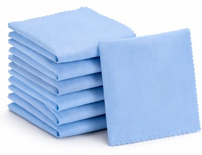 BOTC Brillendoekje - 10 stuks Microvezel reinigingsdoekjes - Lensreinigingsdoekje - Brillenreinigingsdoekjes - 15x18 cm - Blauw