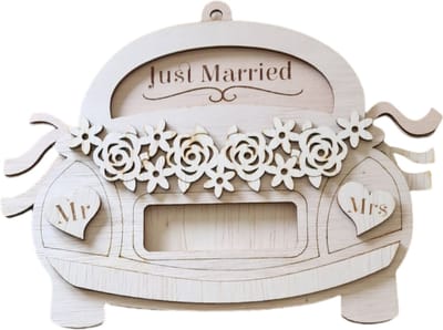 Auto - Just Married incl. gleuf om geld te geven op een unieke manier [bruiloft cadeau] - [wedding gift] - trouwcadeau] - [geldcadeau]