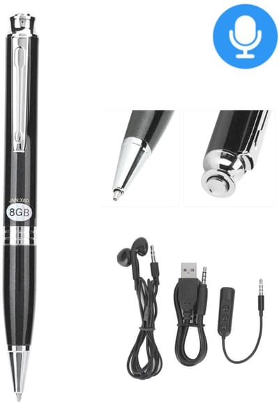KZQ Pen Voice Recorder Afluisterapparatuur Dictafoon Spy Pen met 8GB Geheugen DSP Ruisonderdrukking en USB Opladen voor Studenten Vergadering