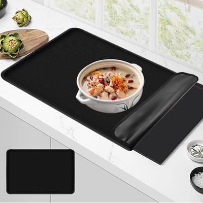 Siliconen inductiebeschermmat 52 x 80 cm, hittebestendig tot 300 °C, krasbestendig en isolerend voor inductiekookplaat, ideaal voor keuken en koken