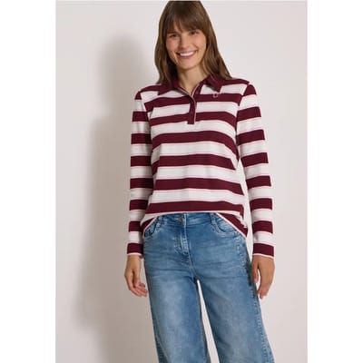 Polo met lange mouwen en knoopsluiting