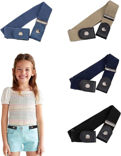Elastische riemen zonder gesp voor kinderen, verstelbare riemen voor schooluniformen en jeans, uniseks en eenvoudig te gebruiken