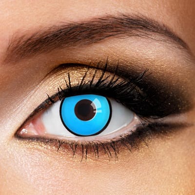 Partylens® blauwe kleurlenzen - Blue Manson - zachte jaarlenzen met lenshouder - Halloween - Cosplay