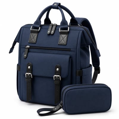 Sounix Laptoptas 15.6 inch - met Etui - Rugtas voor dames en heren - Schooltas - Hoge kwaliteit - Blauw