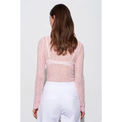Slim Fit Kanten Bootsvorm Blouse