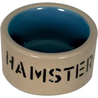 Keramieke hamsterbak hamster blauw/beige