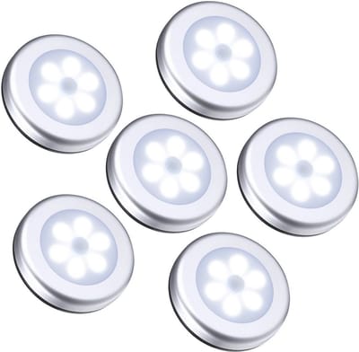 Nachtlampje met Bewegingsmelder - 6 Stuks LED Sensor Licht voor Gangen en Trappen