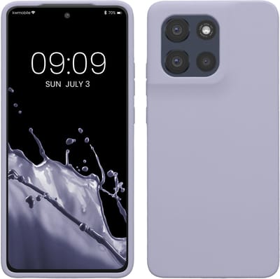 kwmobile telefoonhoesje geschikt voor Motorola Moto G86 5G - Hoesje met siliconen coating - Smartphone case in pastel-lavendel