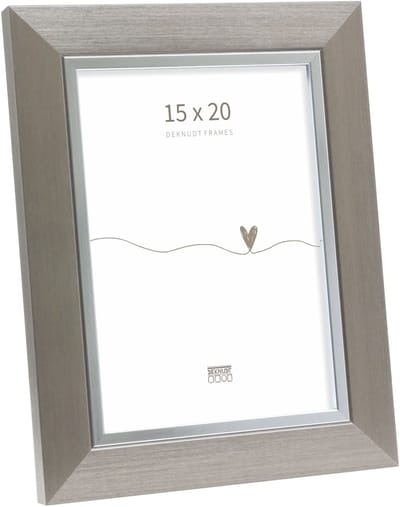 Deknudt Frames fotolijst S45VD1 - zilver met zilverbies - foto 15x20 cm