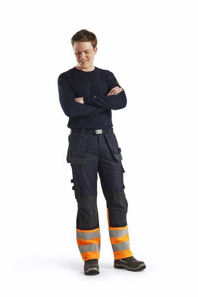Blaklader Multinorm inherent werkbroek 1489-1513 - Marineblauw/Oranje - C44