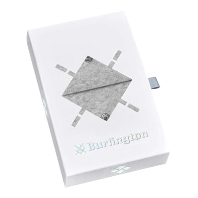 Burlington Basic Gift Box eenkleurig katoen multipack sokken heren grijs - maat 40-46