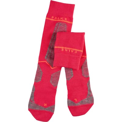 FALKE SK Wool met compressie wol functioneel materiaal compressie skisokken dames rood - maat 35-38 W1