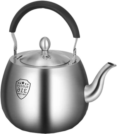 Waterkoker Fluitketel - Theepot RVS - Water Koken - Automatisch Fluit Signaal - 4 Liter - Zilver