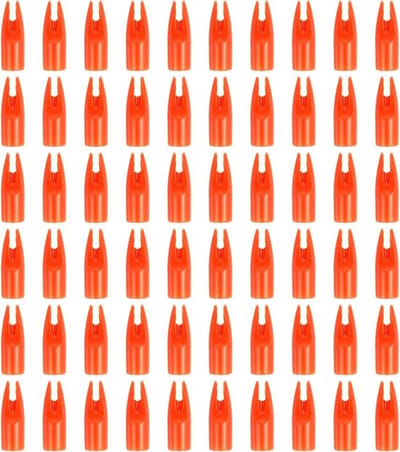Pijlboogschieten, 7 mm, 60 stuks, kunststof, lijm, pijlpunt, vervanging voor jacht, pijl, composiet, boog, oranje